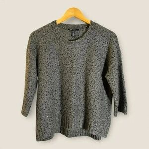 Kenneth Cole Women's Gray Crew Neck Marled Pullover Sweater Size M
